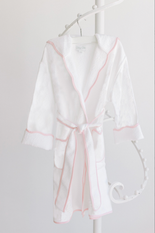 Bathrobe - White/Pink Stripe