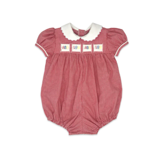 Ruth Ribbon Bubble - Ridgeland Red Minigingham