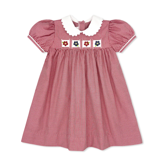 Ruth Ribbon Dress - Ridgeland Red Minigingham