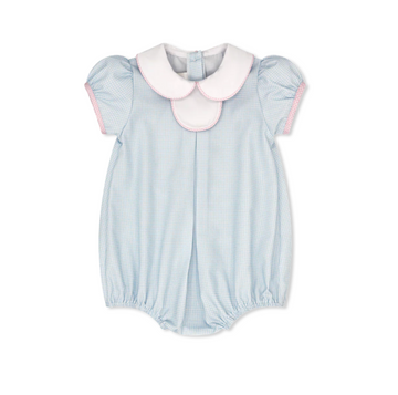 Timeless Tab Bubble - Baby Blue Minigingham