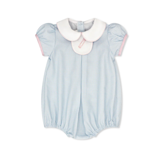 Timeless Tab Bubble - Baby Blue Minigingham