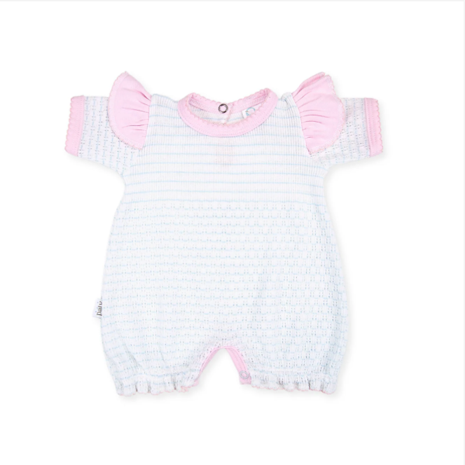 Angel Sleeve Bubble - Blue/Pink Trim