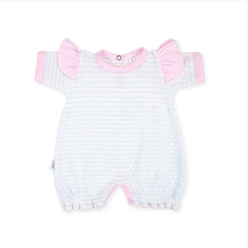 Angel Sleeve Bubble - Blue/Pink Trim