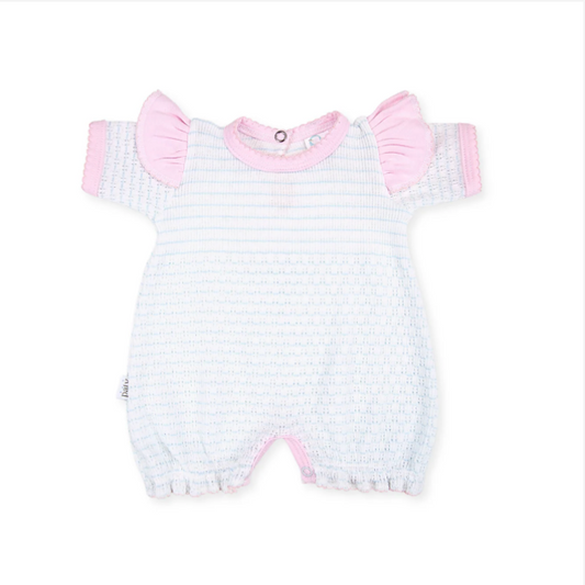 Angel Sleeve Bubble - Blue/Pink Trim