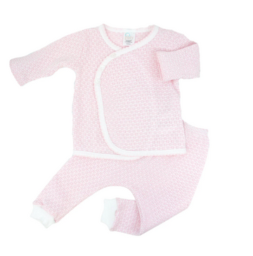 Knit Kimono Legging Set - Pink