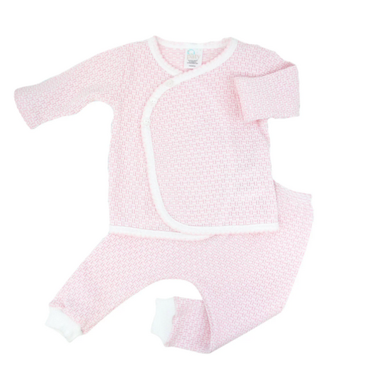 Knit Kimono Legging Set - Pink