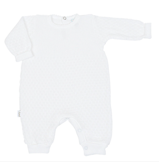 Long Sleeve Romper - White