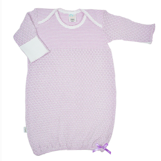 Overlap Shoulder Gown with Bow - Lavender