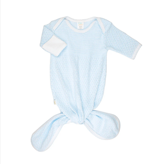 Knotted Overlap Gown - Blue