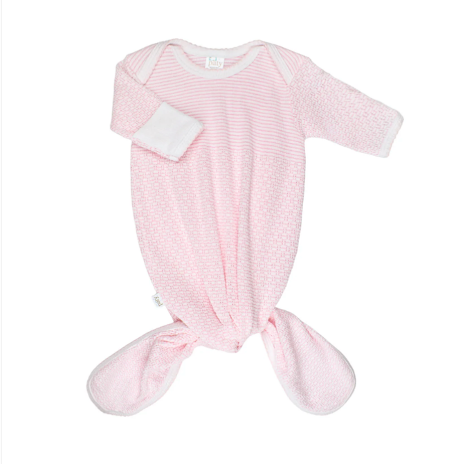 Knotted Overlap Gown - Pink