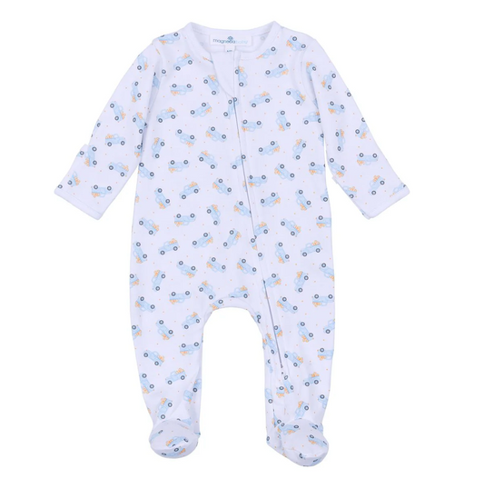 Pumpkin Patch Fun Footie - Blue