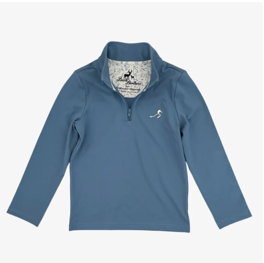 Beau Quarter Zip - Lake Blue