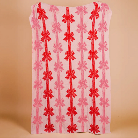 Luxe Blanket - Bows & Stripes