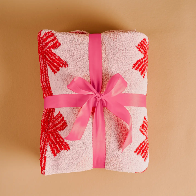 Luxe Blanket - Bows & Stripes