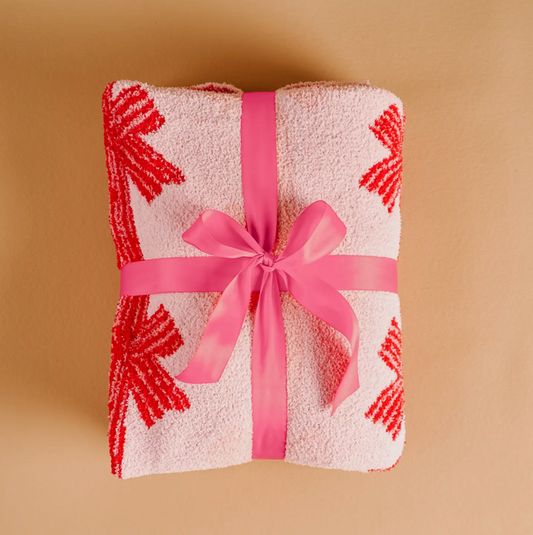 Luxe Blanket - Bows & Stripes
