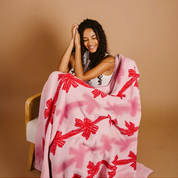 Luxe Blanket - Bows & Stripes