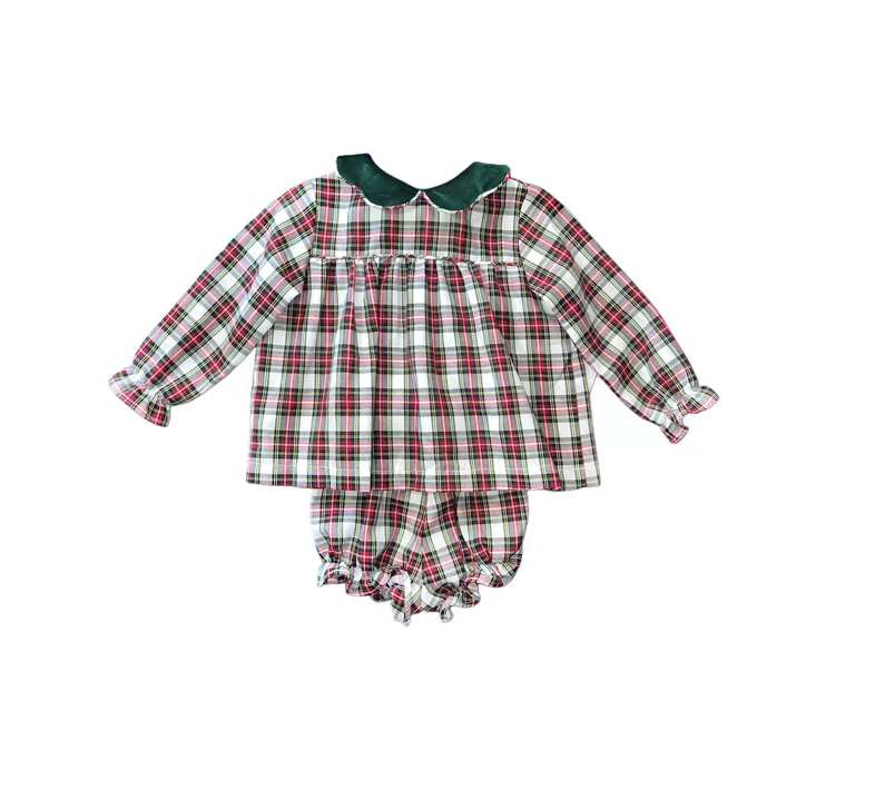 Christy Bloomer Set - Red/Green Plaid