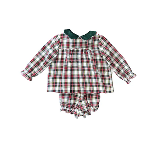 Christy Bloomer Set - Red/Green Plaid