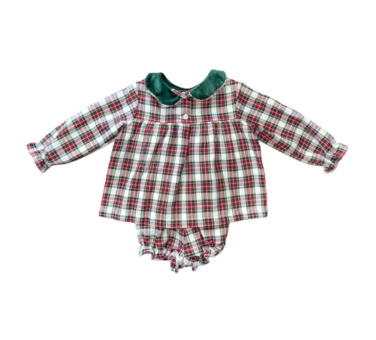 Christy Bloomer Set - Red/Green Plaid