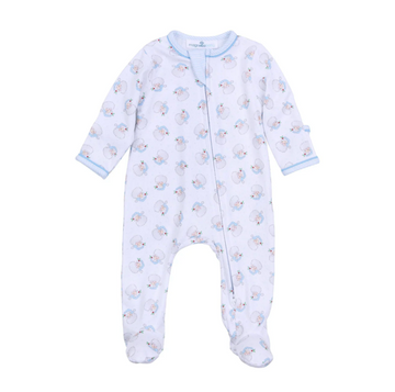 Santa Baby Footie - Blue