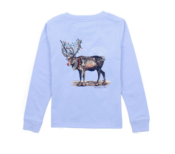 Reindeer Tee - Light Blue