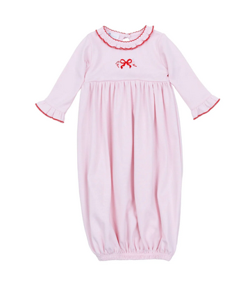 Candy Cane Lane Embroidered Ruffle Gathered Gown