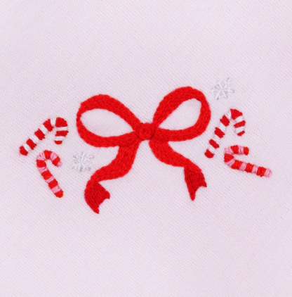 Candy Cane Lane Embroidered Ruffle Gathered Gown