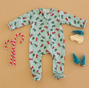 Zipper Footie - Deck The Wheels