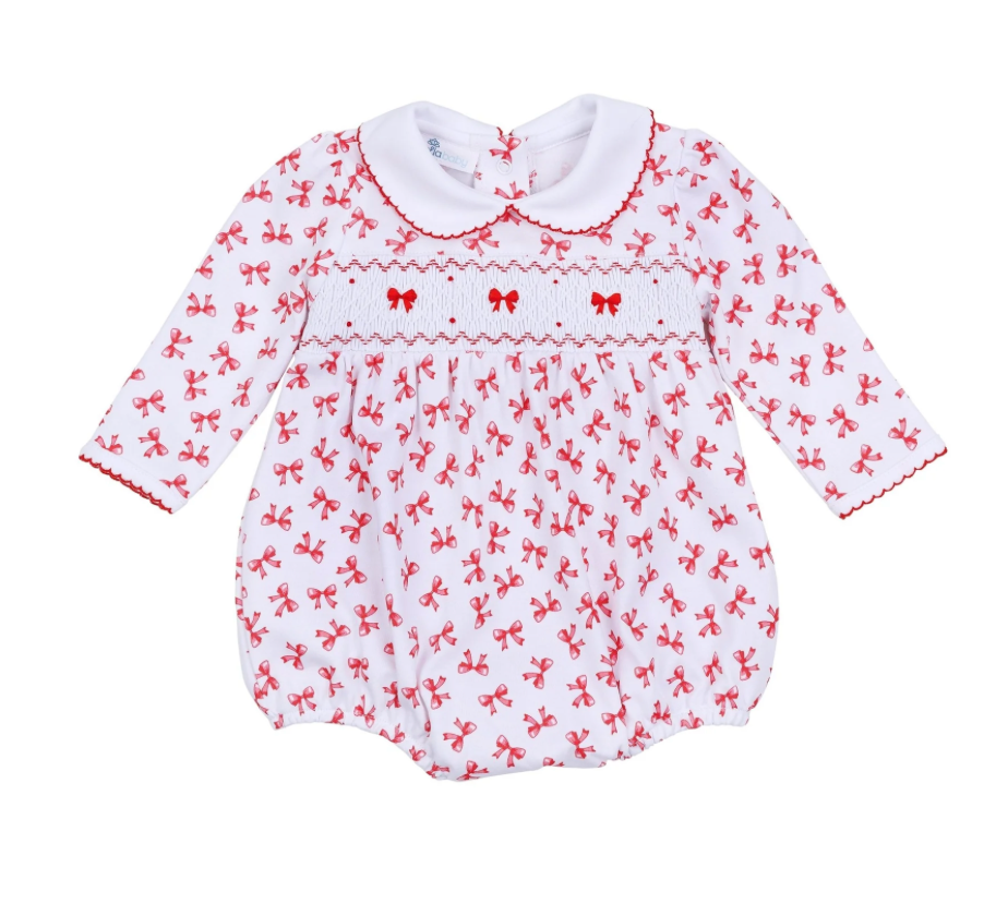 Scarlett Bow Smocked Bubble