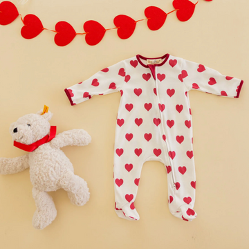 My Heart Zipper Footie