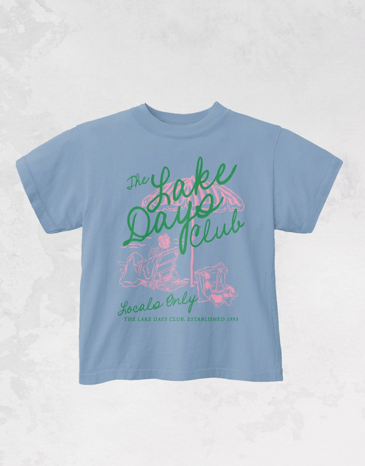 Lake Days Club Boxy Tee - Kids