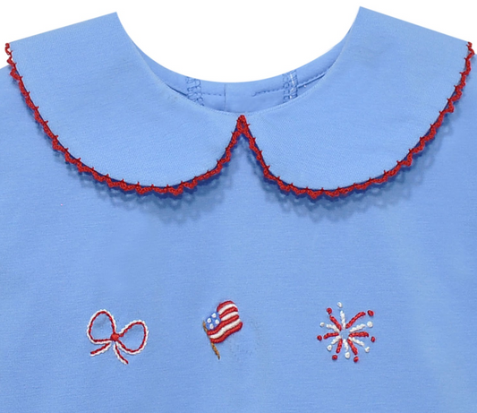 Emma Blouse - Red, White & Blue