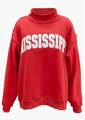 Mississippi Embroidered Mockneck