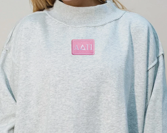 Sorority Patch Mockneck