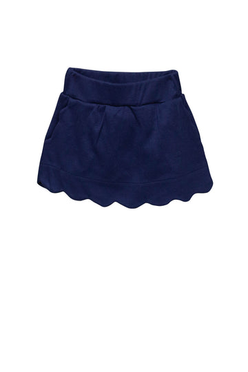 Proper Peony Scallop Skort - Navy