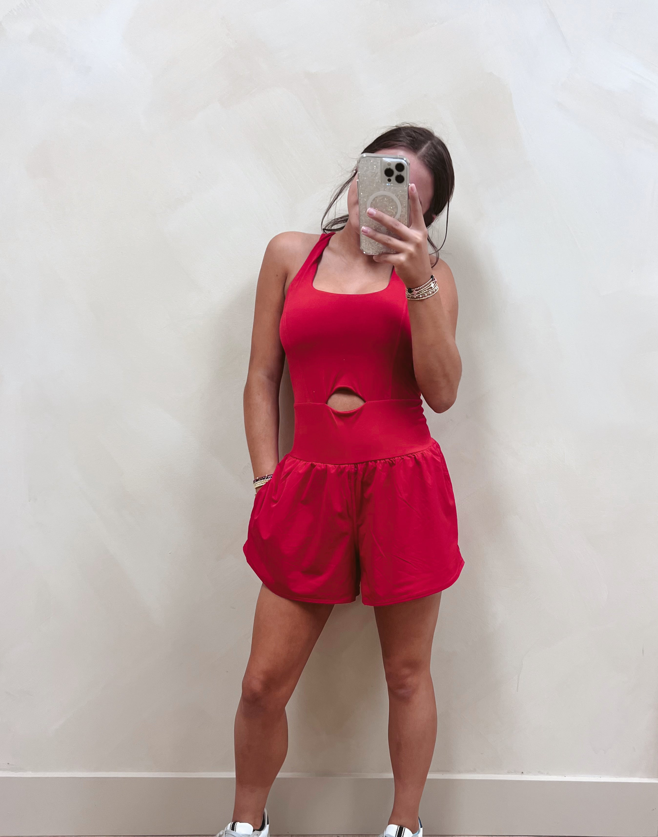 Chloe Romper - Red