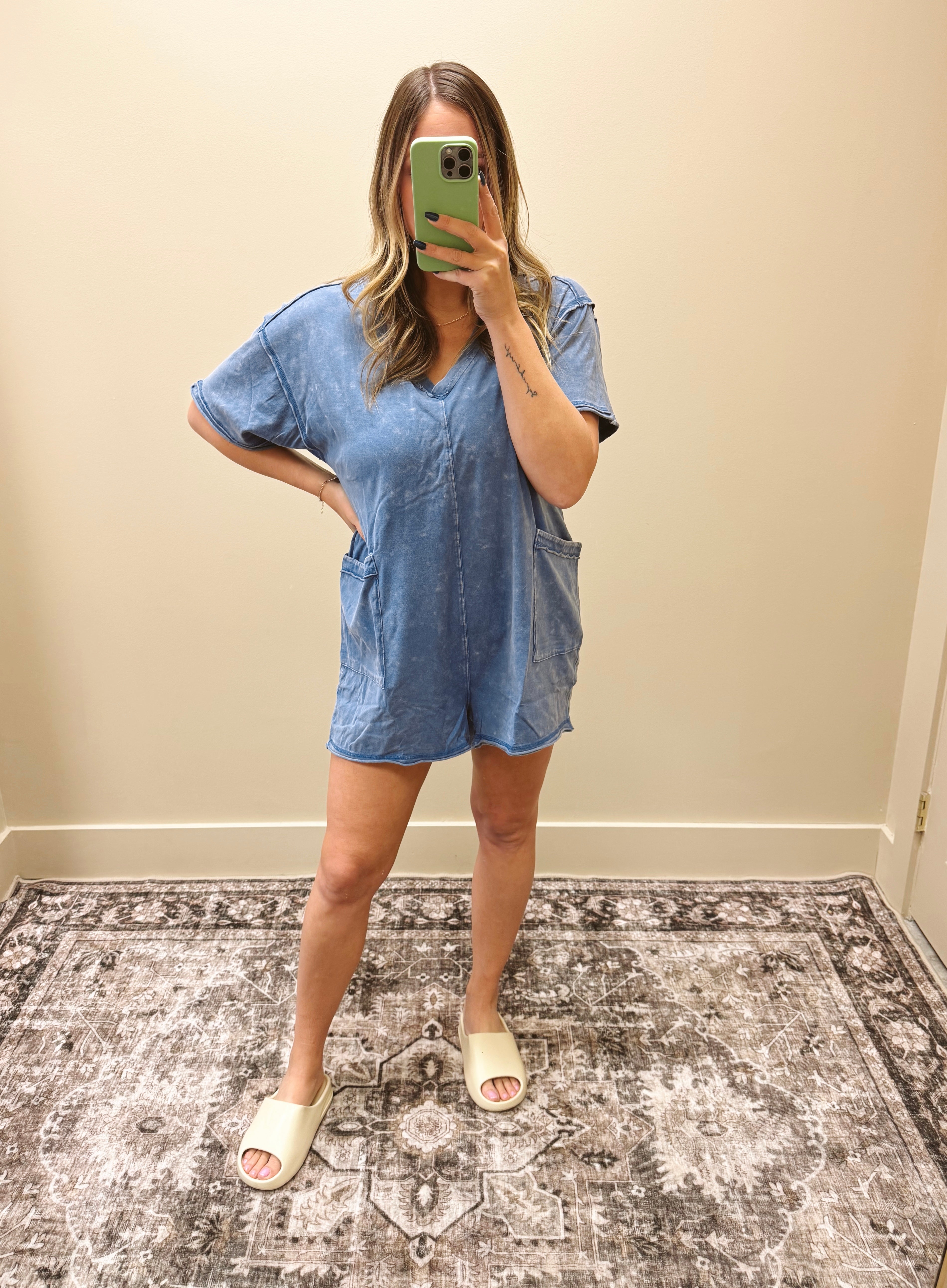 Barkley Romper - Denim