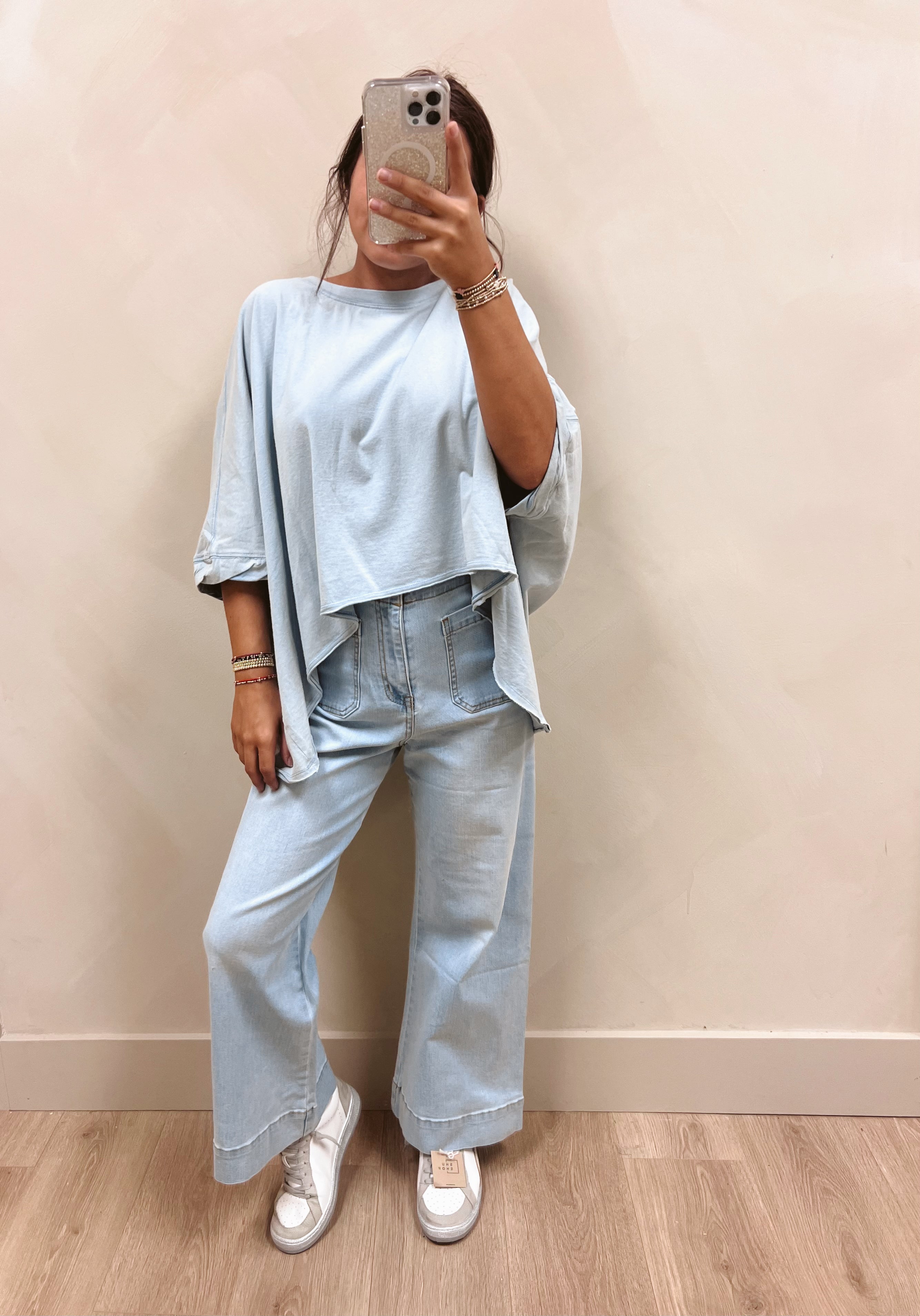 Saige Top - Light Blue