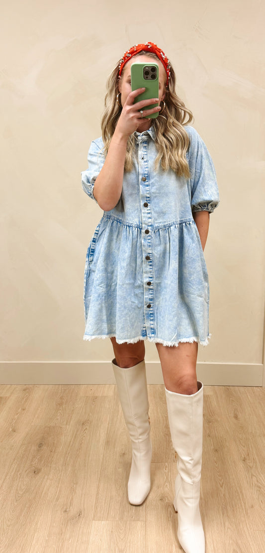 Holland Dress - Light Wash