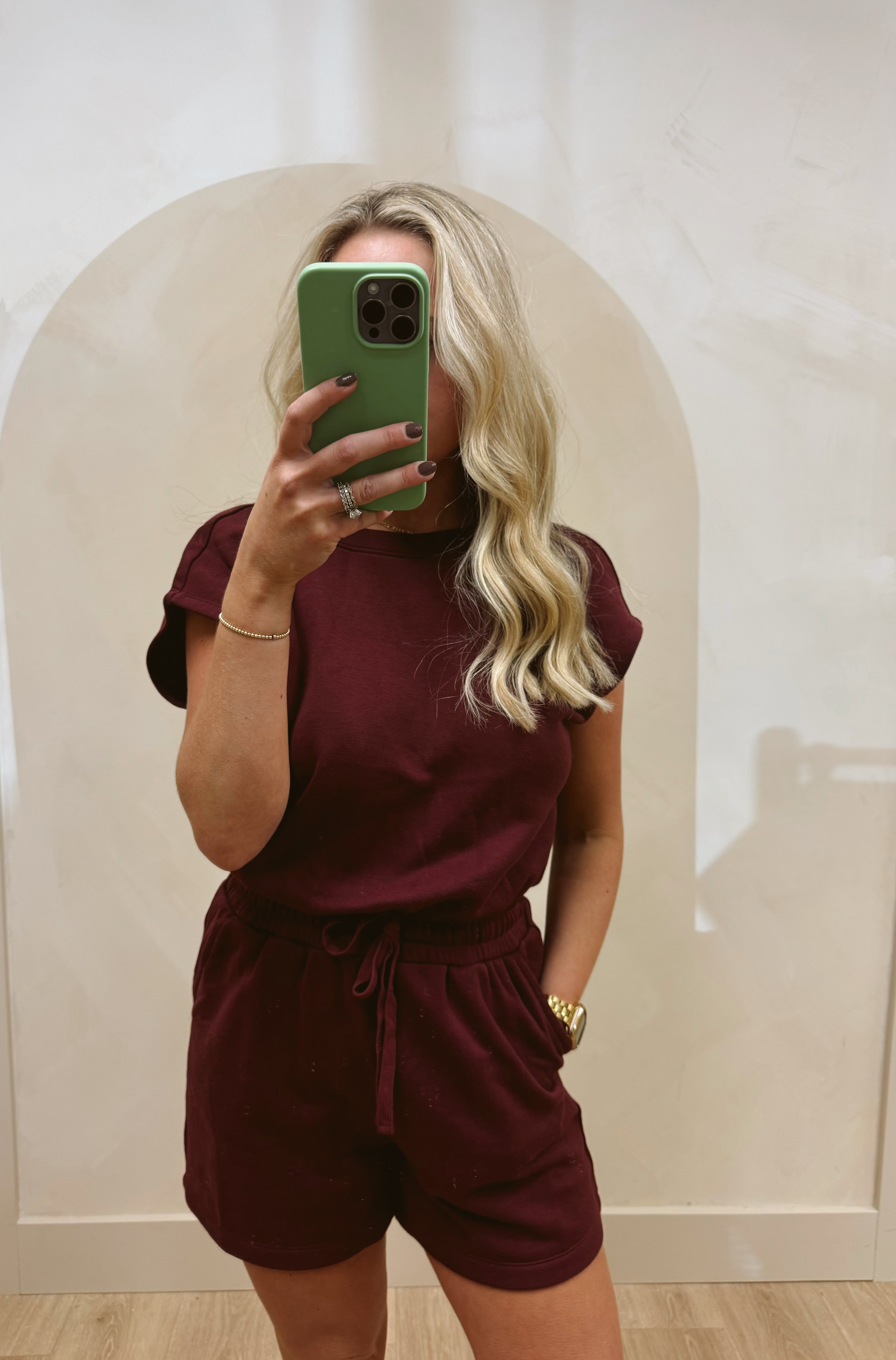 Zarah Romper - Burgundy