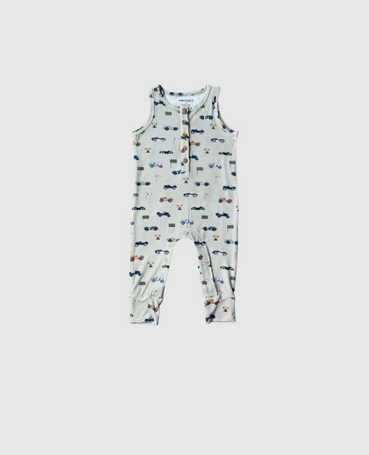 Retro Race Care Tank Romper