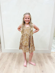 Girls Tiered Dress - Rust