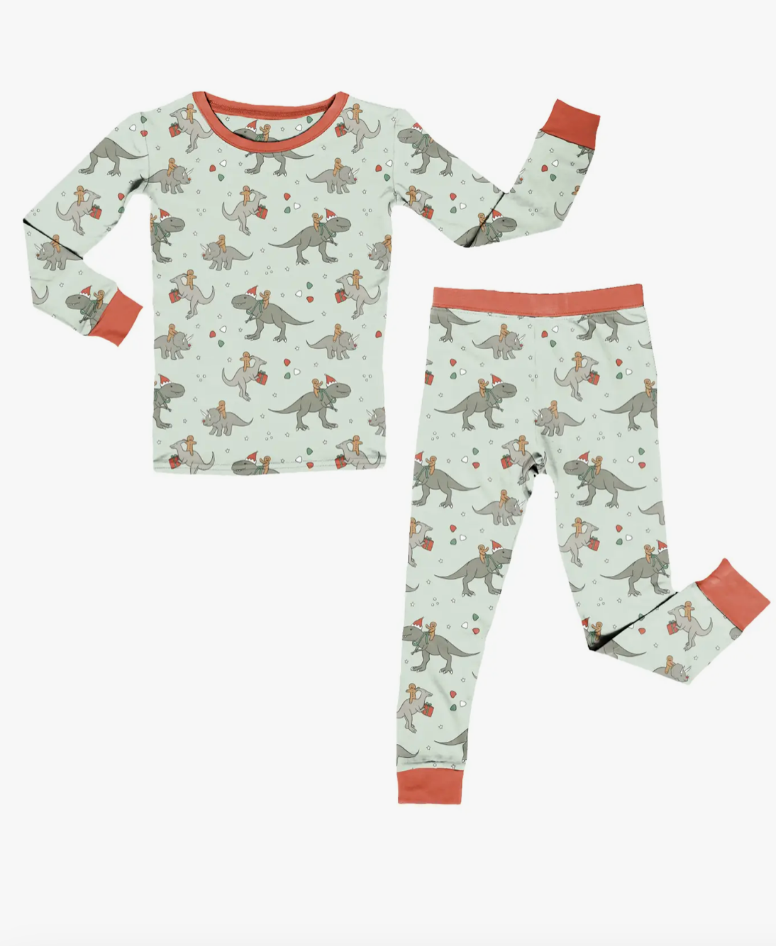 Bamboo Pajamas - Dinosaur Gingerbread Men