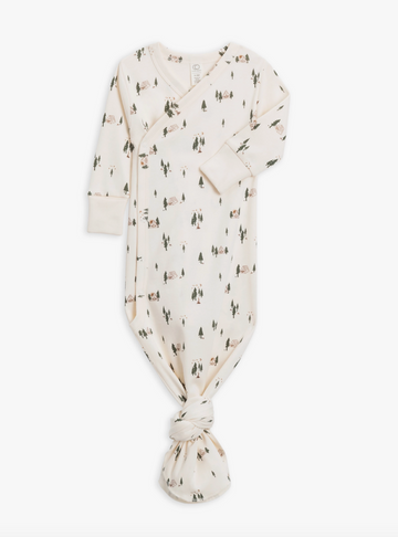 Kimono knotted gown - woods