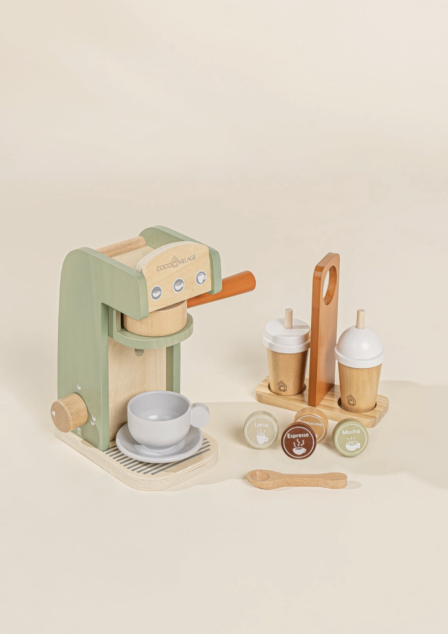 Wooden Coffee Maker Set