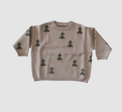 Jaquard Knit Sweater - Winter Trees