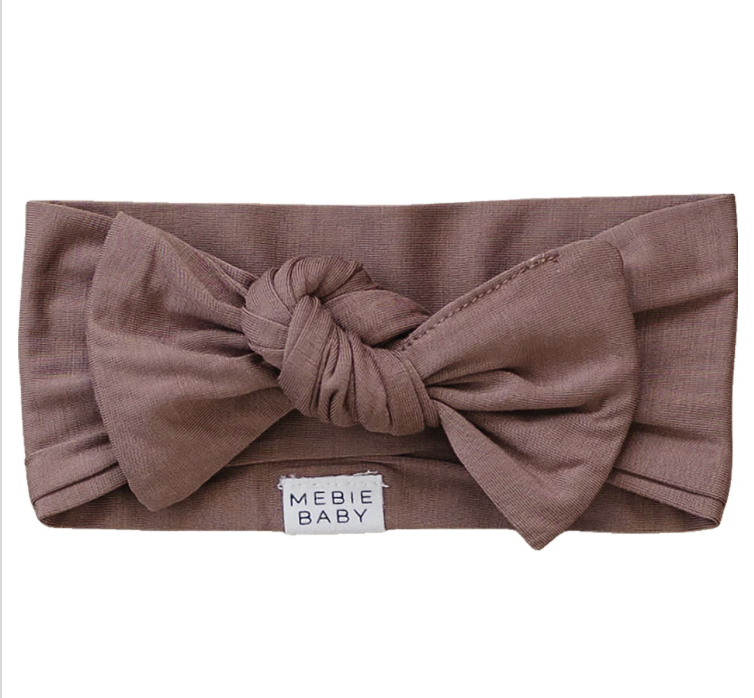 Bamboo Headband Bow - Plum