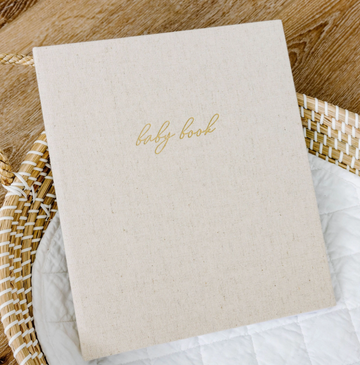 Baby Memory Book + Keepsake Box - Sand