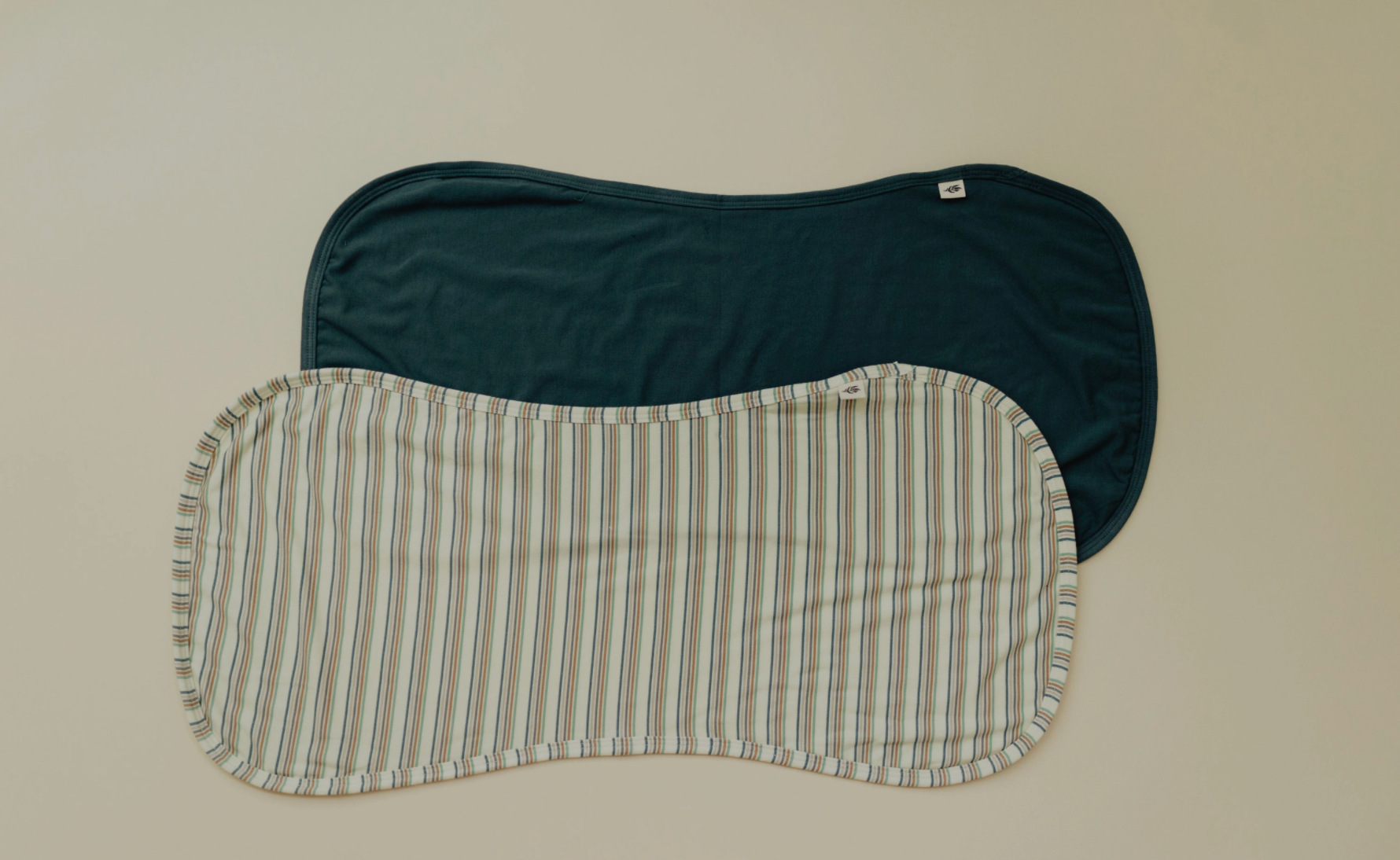 Bamboo Burp Cloth Set- blue/vintage stripe