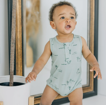 Carson Romper - Palms